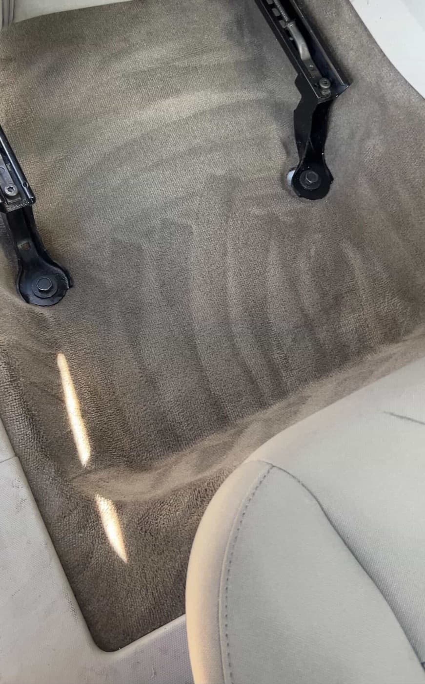 Car floor after detailing — clean carpet